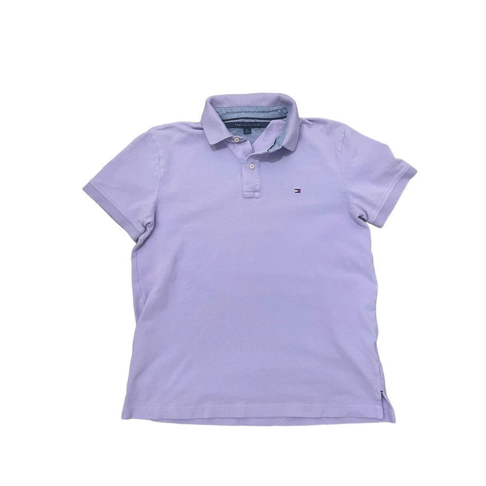 Tommy Hilfiger Men’s Purple Polo. Size medium. Good condition